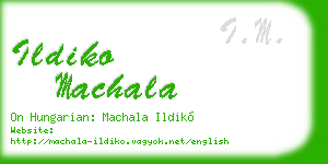 ildiko machala business card